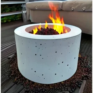 Кострище (Fire pit) из архитектурного бетона своими руками: изготовление круглой опалубки, применение термостойких добавок и засыпка галькой