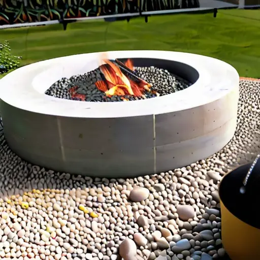 Кострище (Fire pit) из архитектурного бетона своими руками: изготовление круглой опалубки, применение термостойких добавок и засыпка галькой